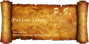 Pallos Ilona névjegykártya