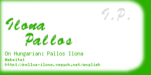 ilona pallos business card